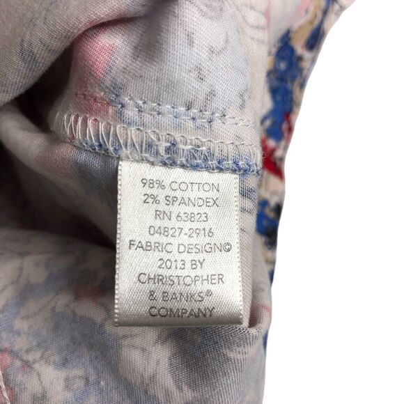 Christopher & Banks Jacket Womens M Petite Floral Art To Wear Abstract Pockets - Picture 7 of 16